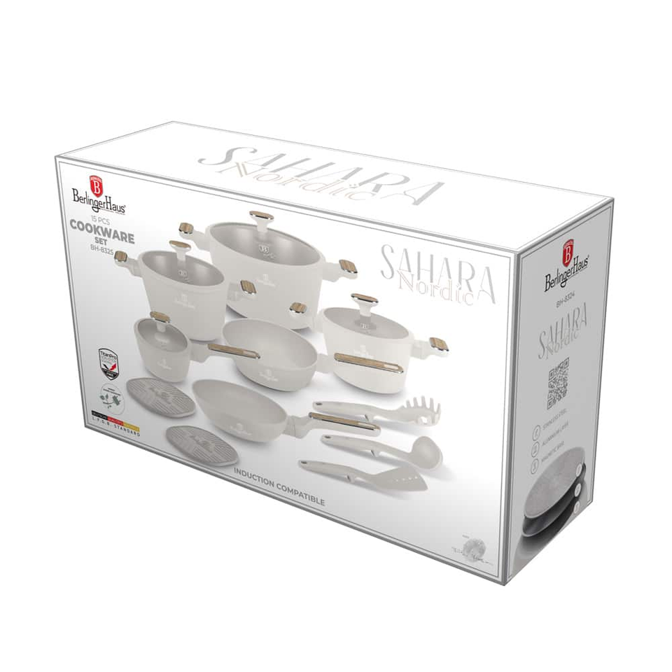 Berlinger Haus BH8325 Sahara Nordic 15 pcs Cookware Set