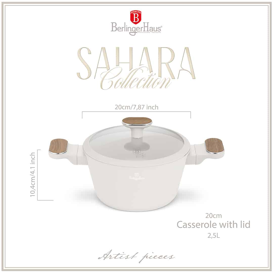 Berlinger Haus BH8319 Sahara Nordic Casserole with Lid 20 cm