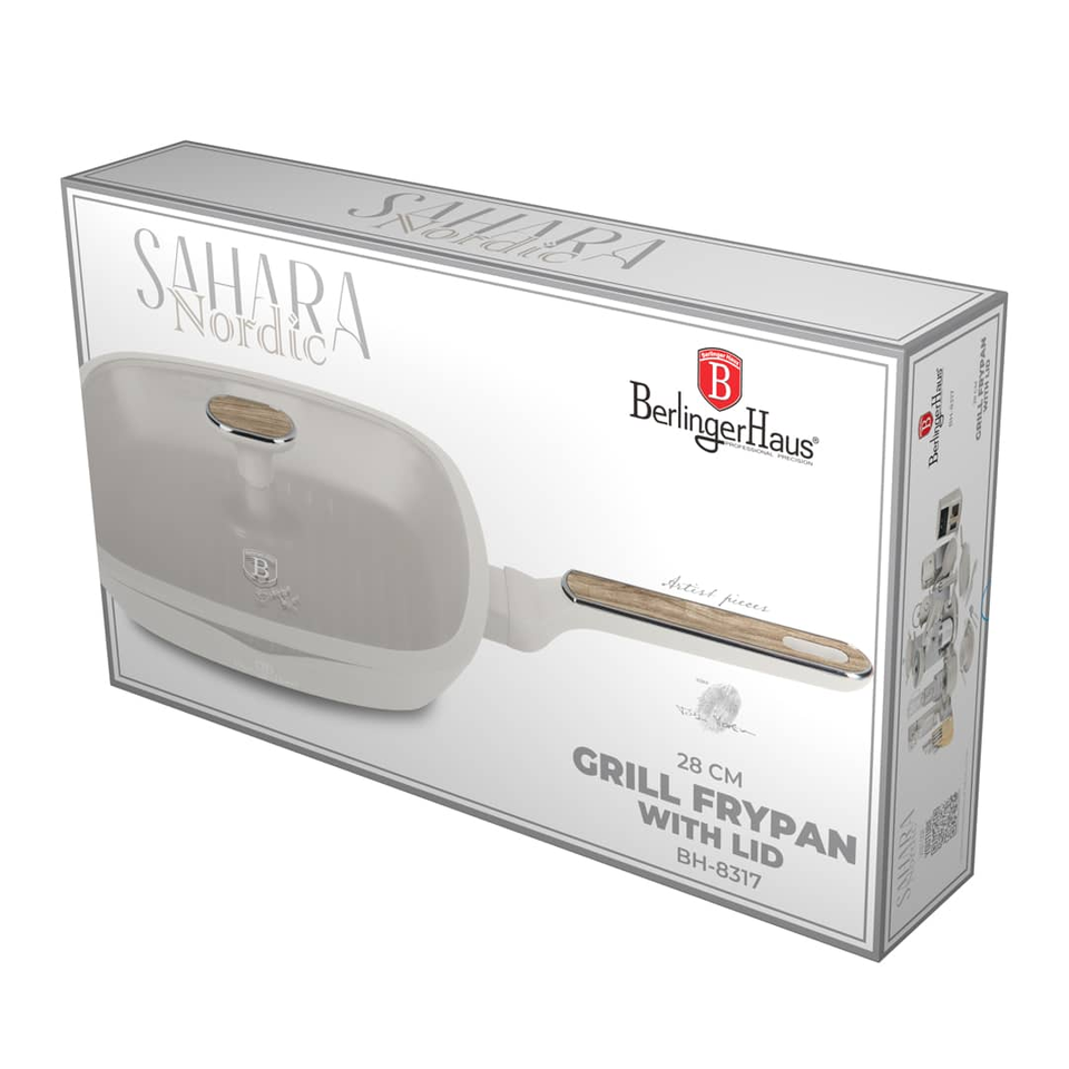 Berlinger Haus BH8317 Sahara Nordic Grill Pan with Lid 28 cm