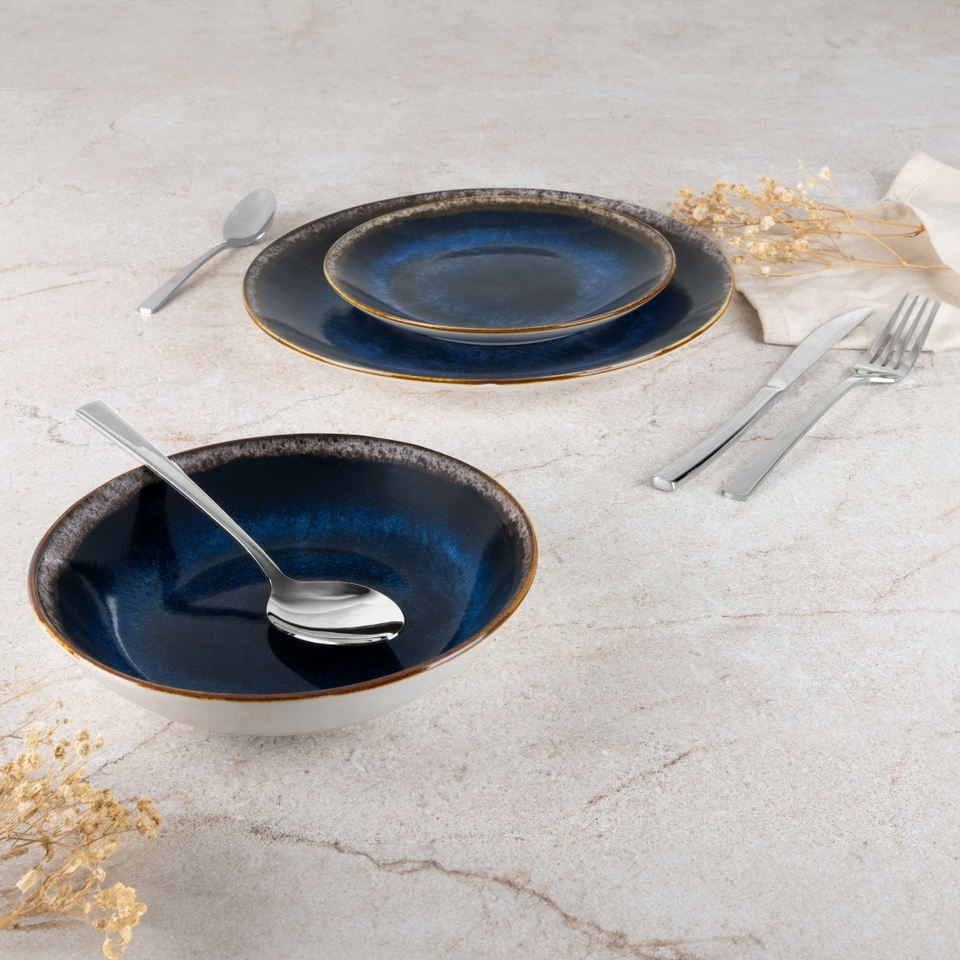 Berlinger Haus BH10301 – 18-Piece Blue Porcelain Dinnerware
