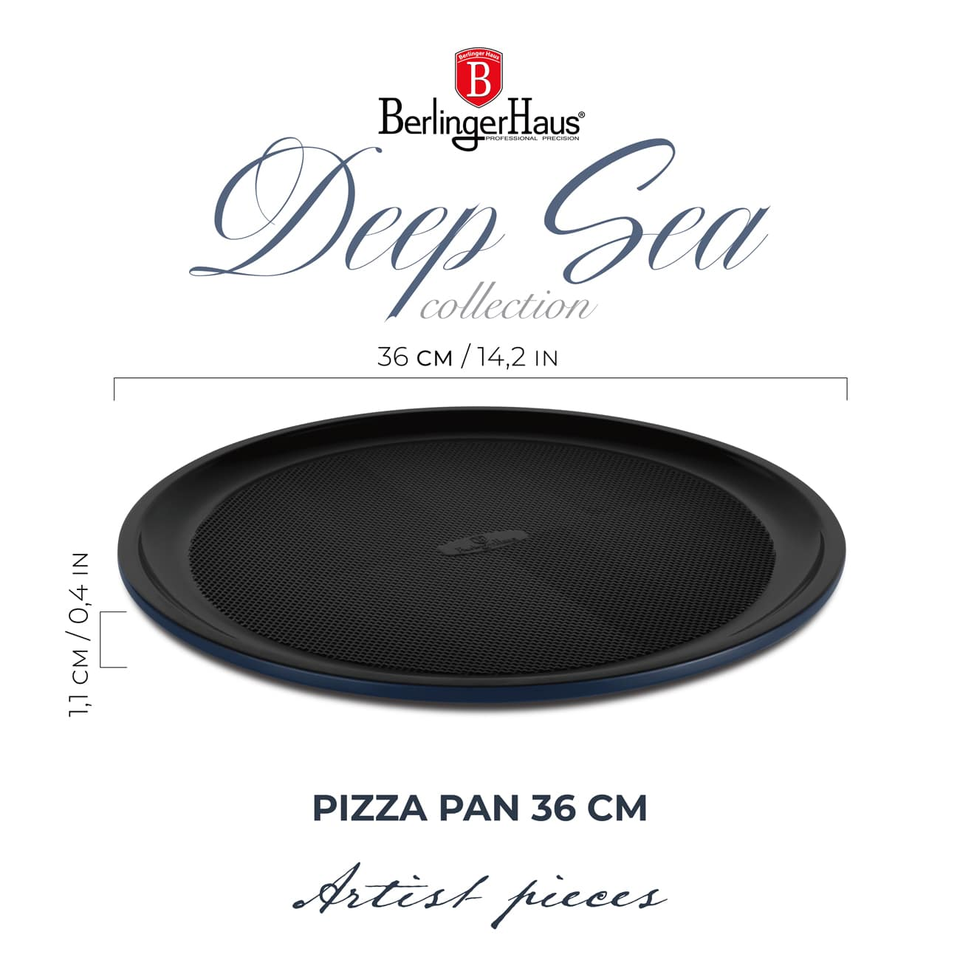 Berlinger Haus BH8700 – Matt Blue Pizza Pan 36 cm