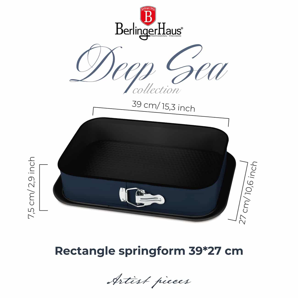 Berlinger Haus BH8703 – Rectangle Springform Matt Blue