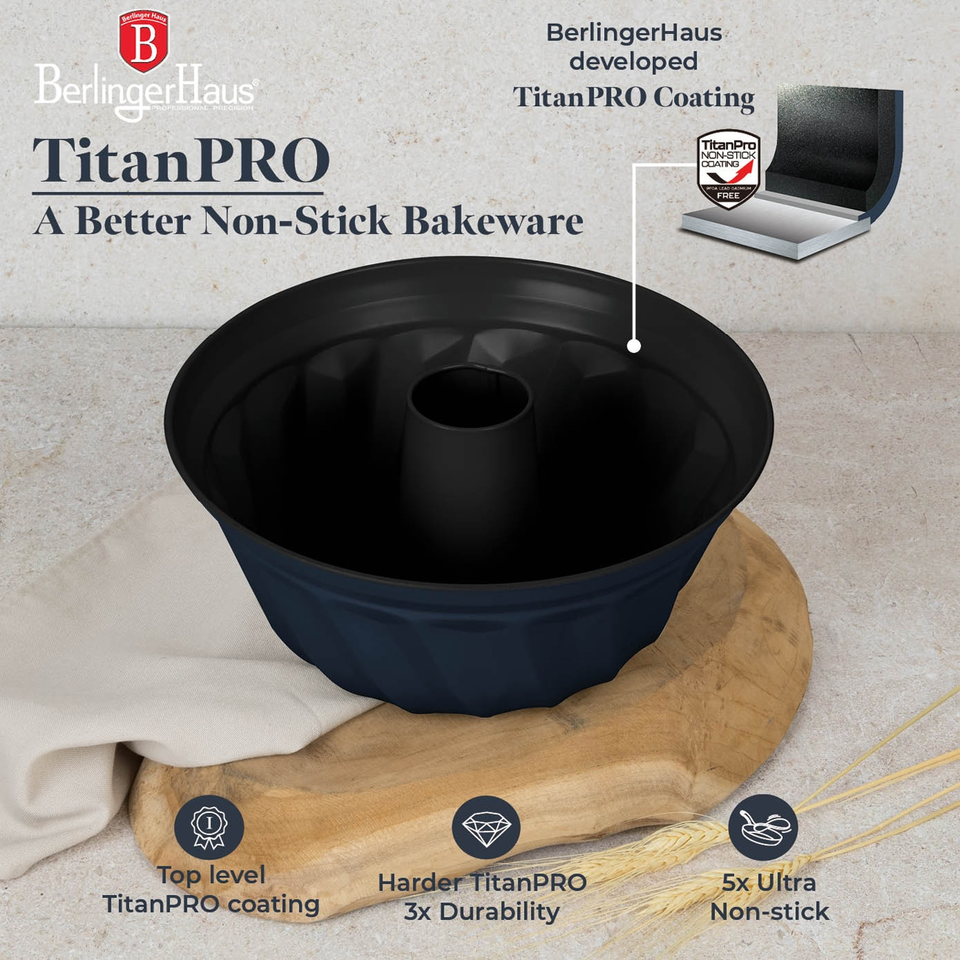 Berlinger Haus BH8705 – Bundt Pan Matt Blue 25 cm