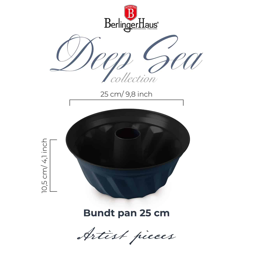 Berlinger Haus BH8705 – Bundt Pan Matt Blue 25 cm