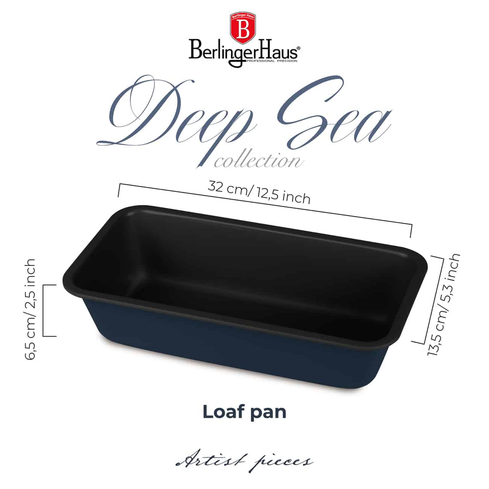 Berlinger Haus BH8699 – Loaf Pan Matt Blue 32×13.5 cm