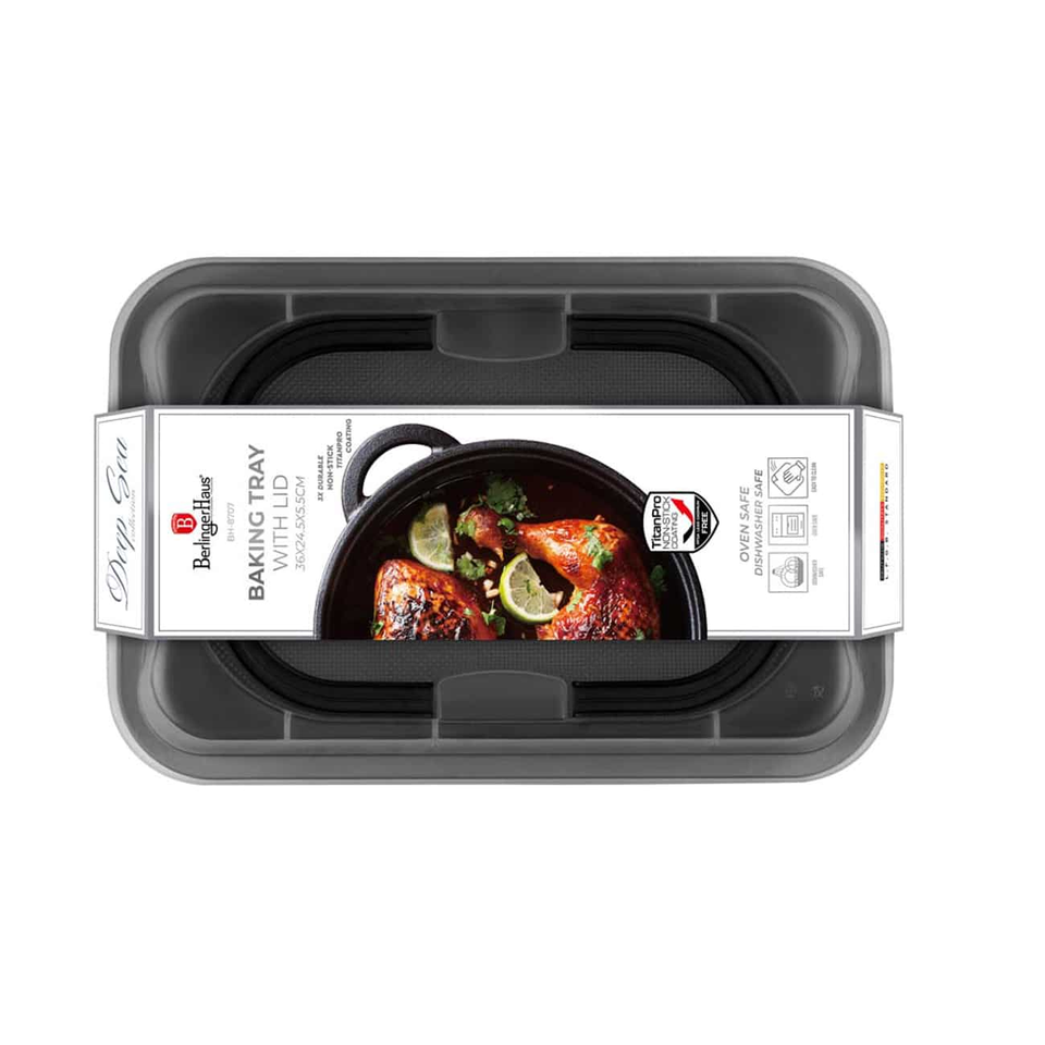 Berlinger Haus BH8707 – Oblong Roaster with Lid Matt Blue