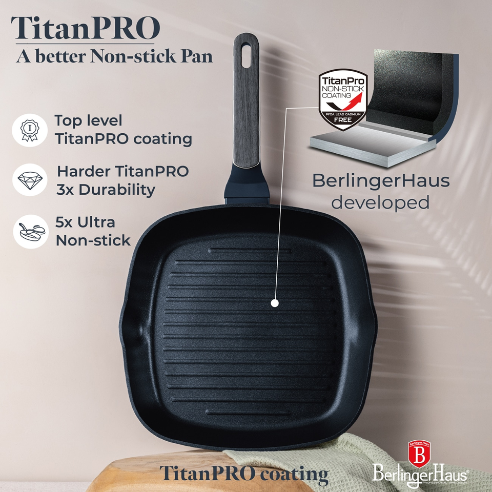 Berlinger Haus BH8380 – 3-Piece Frypan & Grill Pan Set