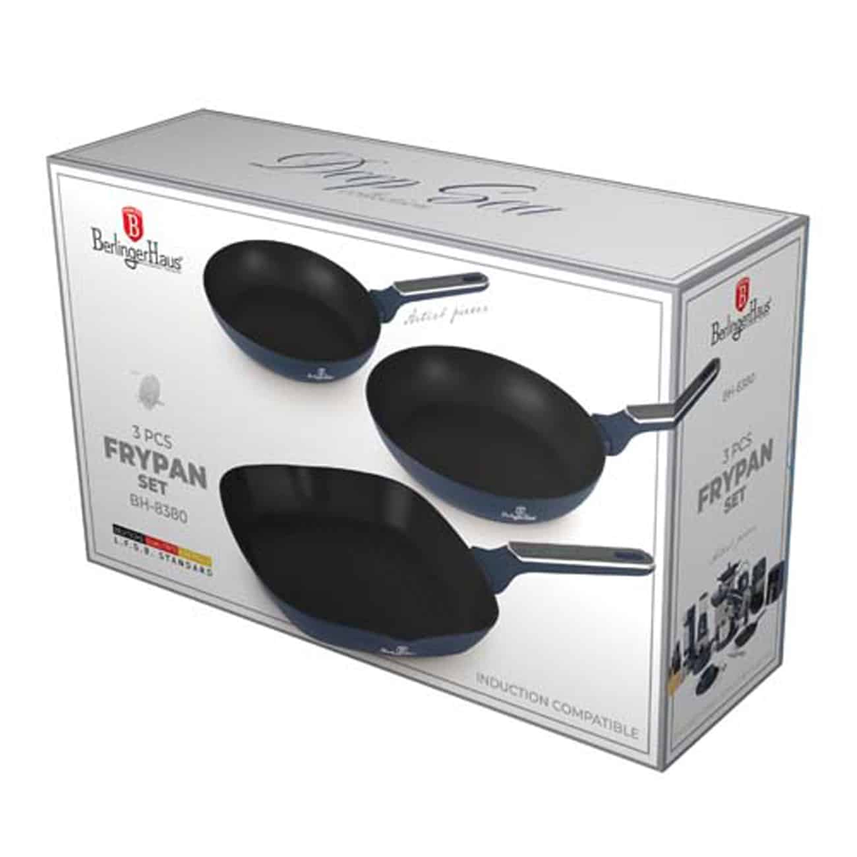 Berlinger Haus BH8380 – 3-Piece Frypan & Grill Pan Set