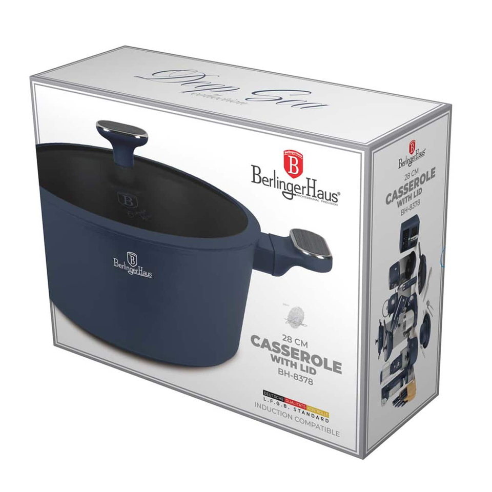 Berlinger Haus BH8378 Casserole with Lid 28 cm | Deep Sea