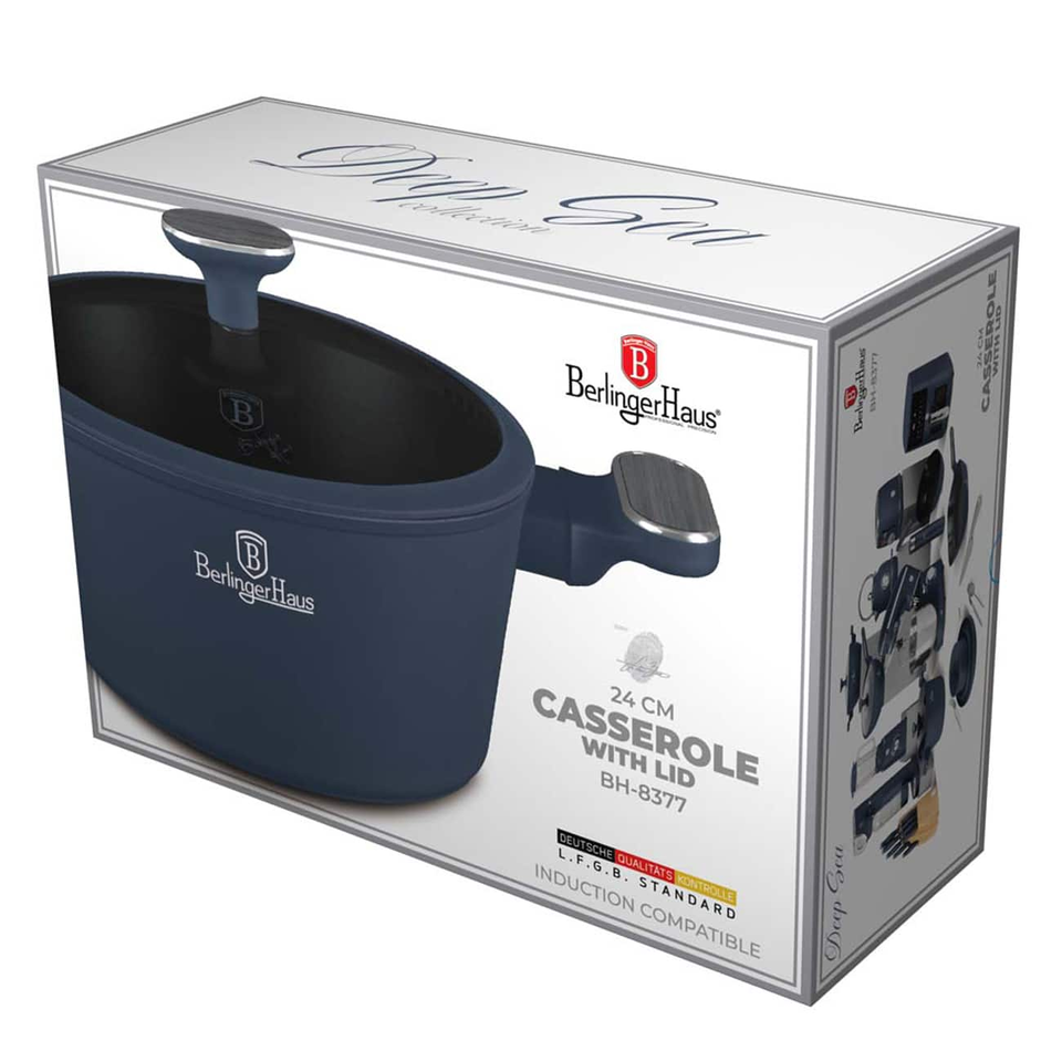 Berlinger Haus BH8377 – Casserole with Lid 24 cm | Deep Sea