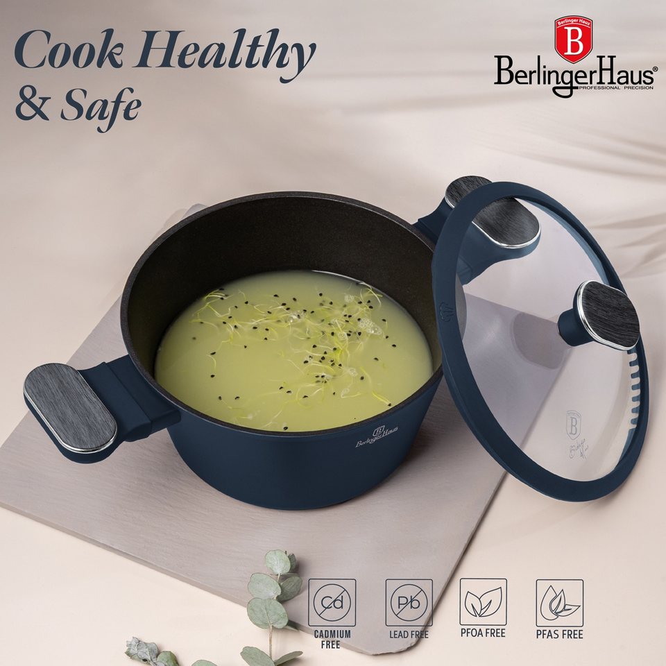 Casserole with Lid 20 cm Berlinger Haus BH8376 | Deep Sea