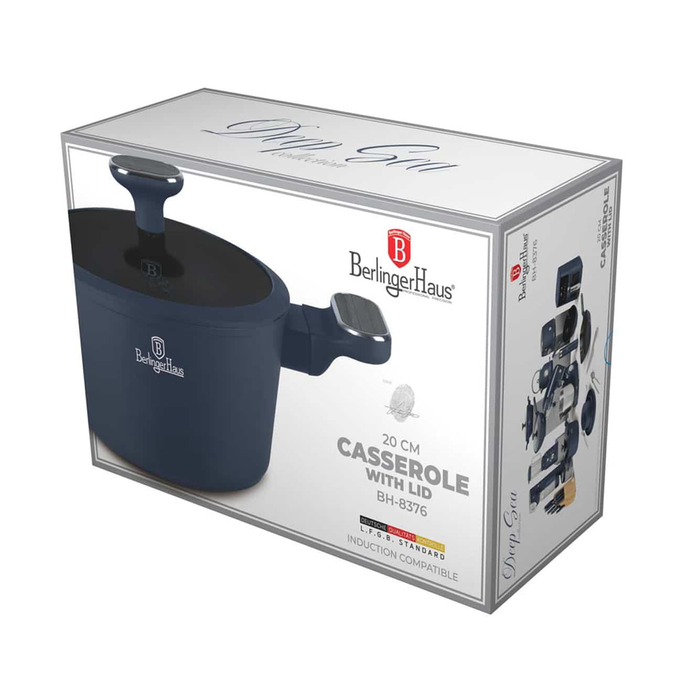 Casserole with Lid 20 cm Berlinger Haus BH8376 | Deep Sea