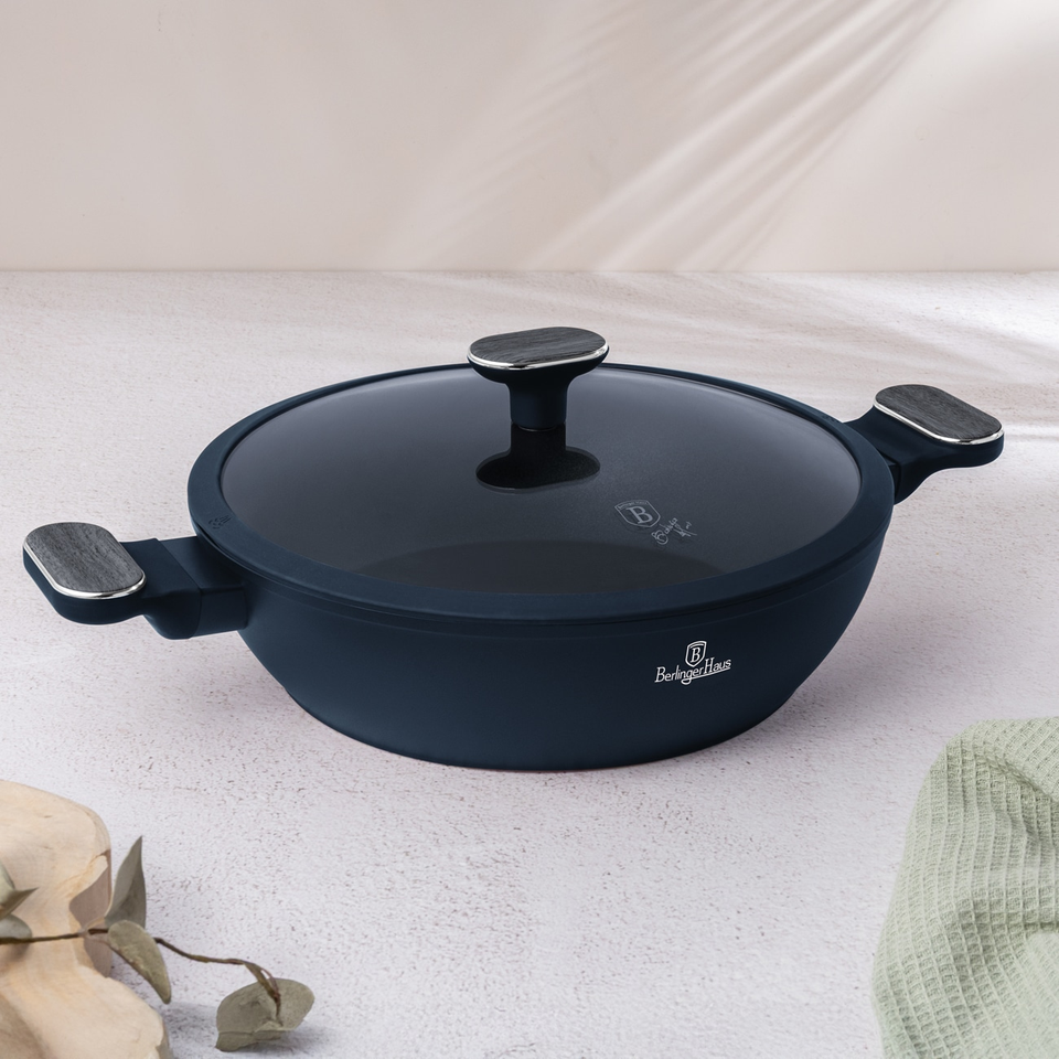 Shallow Pot with Lid 28 cm Berlinger Haus BH8375 Deep Sea
