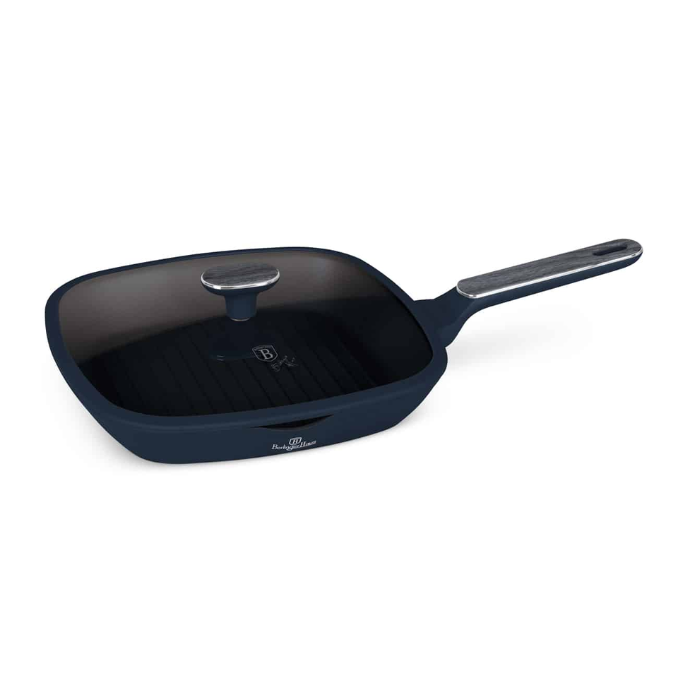 Berlinger Haus BH8374 28 cm Grill Pan with Lid Deep Sea