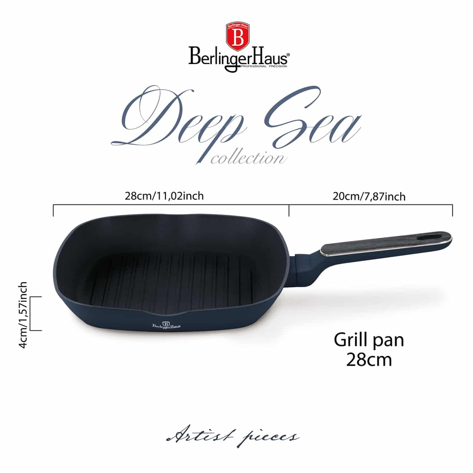 Grill Pan 28 cm Berlinger Haus BH8373 | Deep Sea Collection