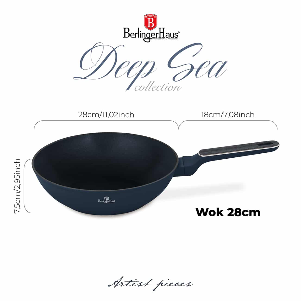 Wok Pan 28 cm – Berlinger Haus BH8372 | Deep Sea Collection