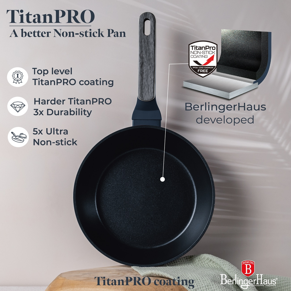 Berlinger Haus BH8371 Deep Frypan with Lid 24 cm | Deep Sea