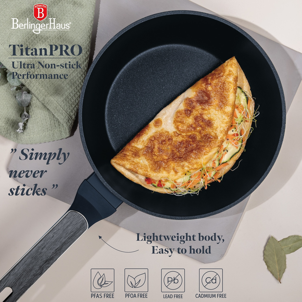 Berlinger Haus BH8371 Deep Frypan with Lid 24 cm | Deep Sea