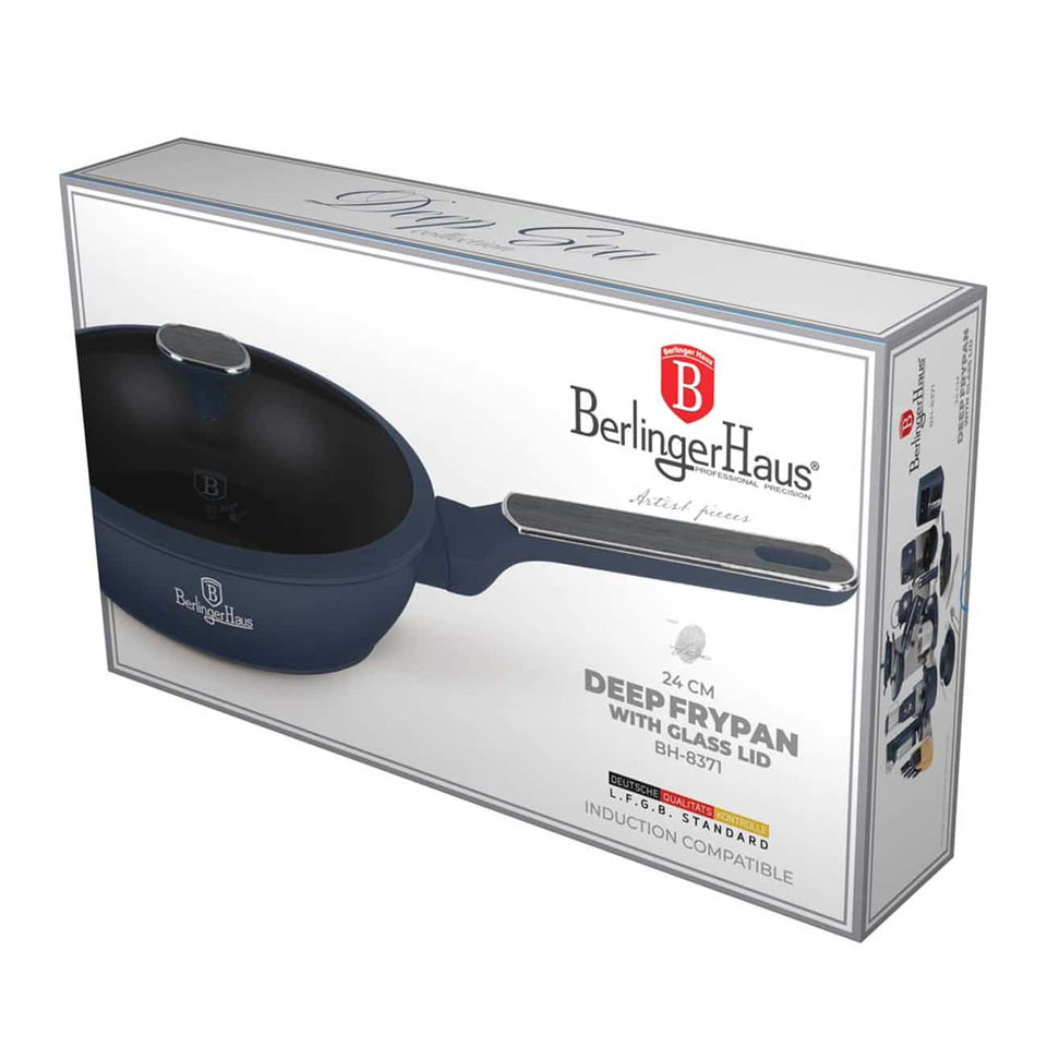 Berlinger Haus BH8371 Deep Frypan with Lid 24 cm | Deep Sea