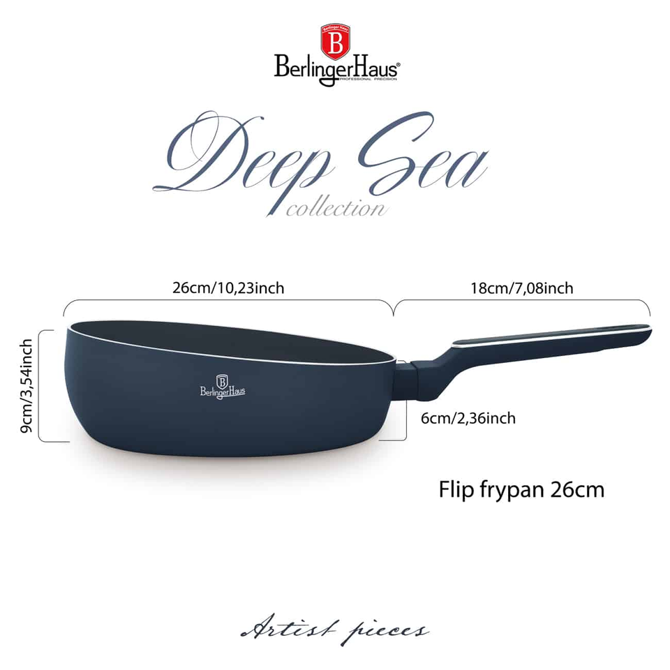 Flip Frypan 26 cm Berlinger Haus BH8370 | Deep Sea Collection