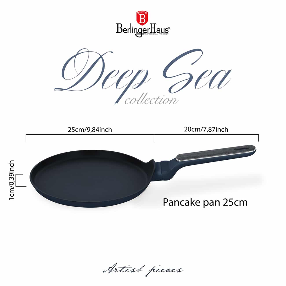 Berlinger Haus BH8367 Pancake Pan 25 cm Deep Sea Collection