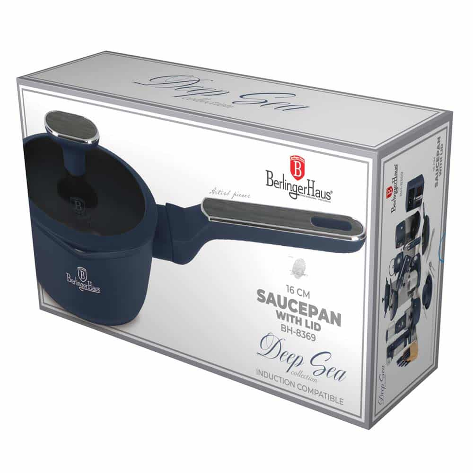 Berlinger Haus Sauce Pan with Lid – Deep Sea Ø16 cm