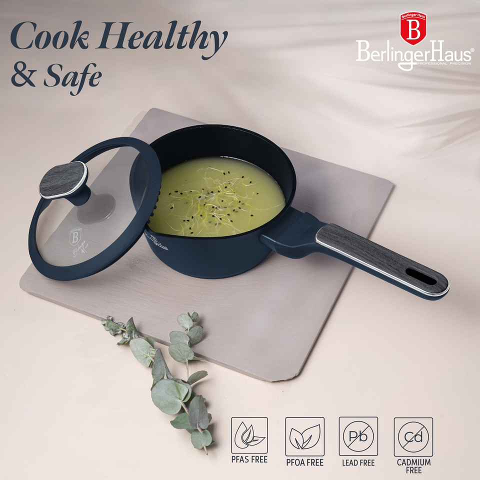 Berlinger Haus Sauce Pan with Lid – Deep Sea Ø16 cm