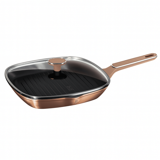 Berlinger Haus KL1024 – 28 cm Rose Gold Grill Pan with Lid