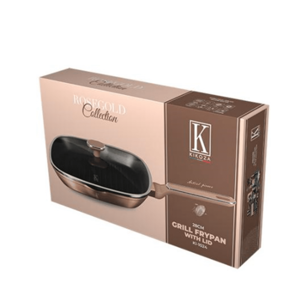Berlinger Haus KL1024 – 28 cm Rose Gold Grill Pan with Lid
