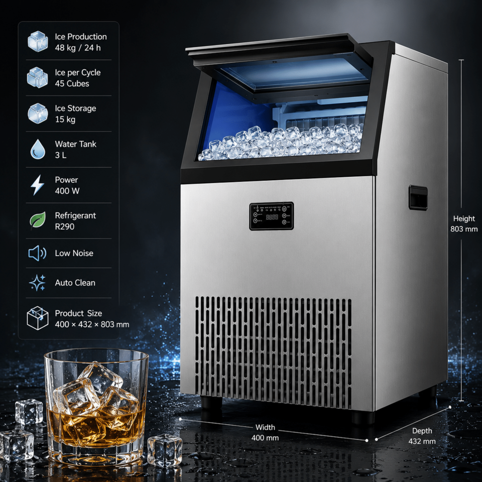Professional Cube Ice Maker Palladium Line GK48B