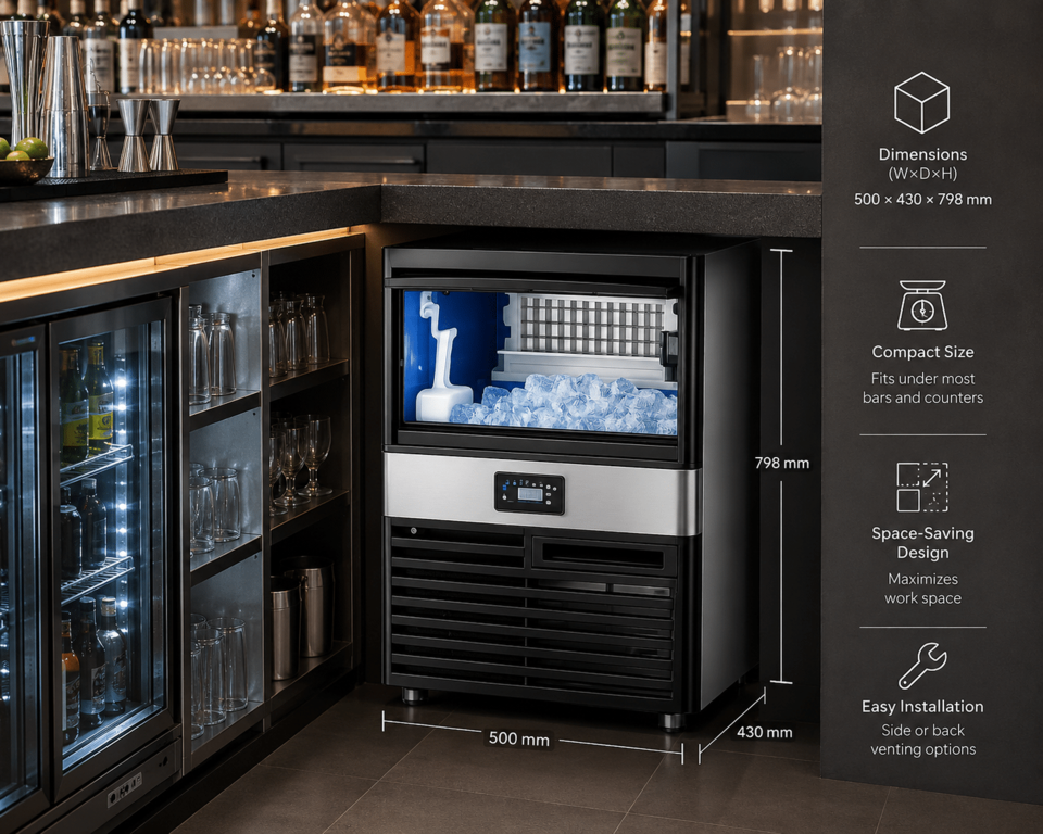 Professional Cube Ice Maker Palladium Line GK68