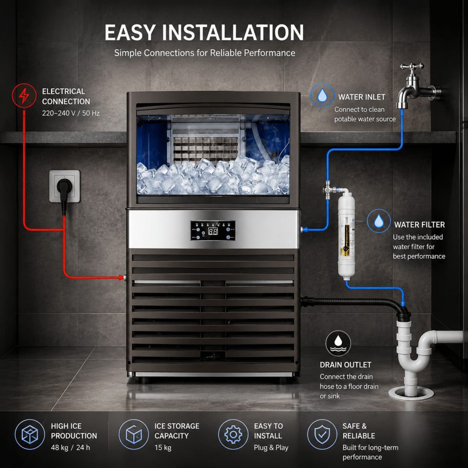 Professional Cube Ice Maker Palladium Line GK68
