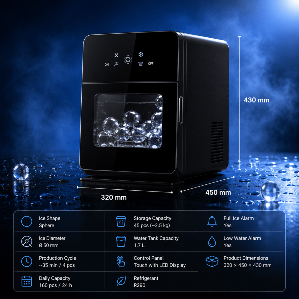Sphere Ice Maker Palladium Line KIM001В