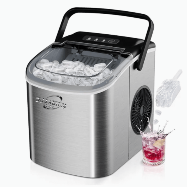 Compact Bullet Ice Maker Palladium Line KIM12 Inox