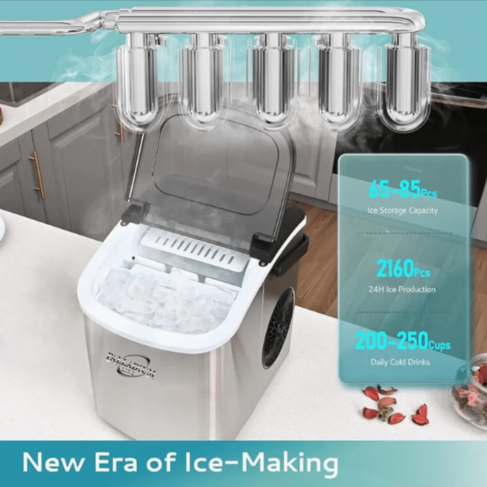 Compact Bullet Ice Maker Palladium Line KIM12 Inox