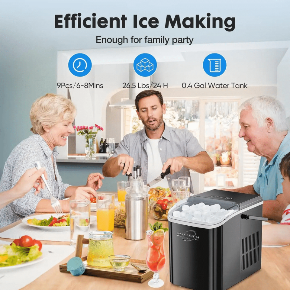Compact Bullet Ice Maker Palladium Line KIM12 Black