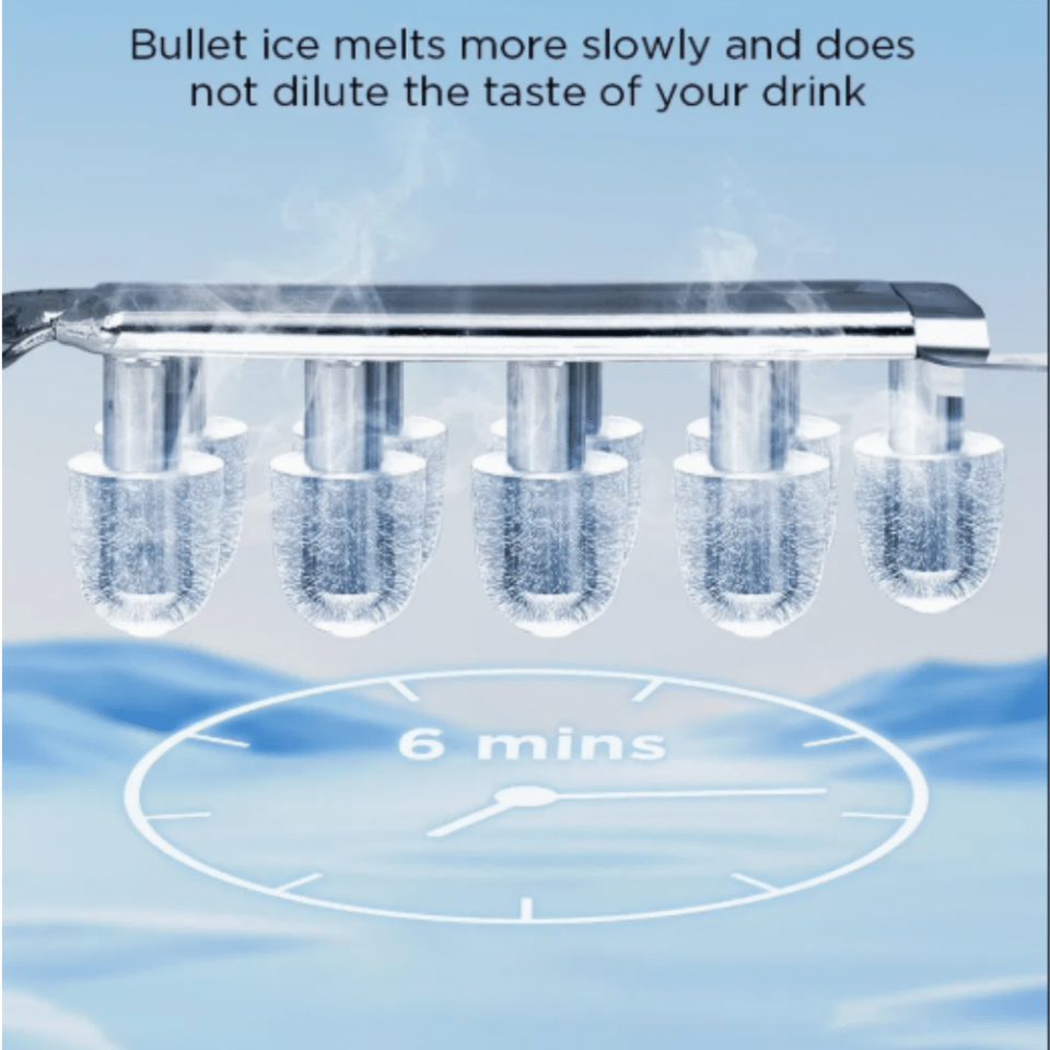 Compact Bullet Ice Maker Palladium Line KIM12 Black
