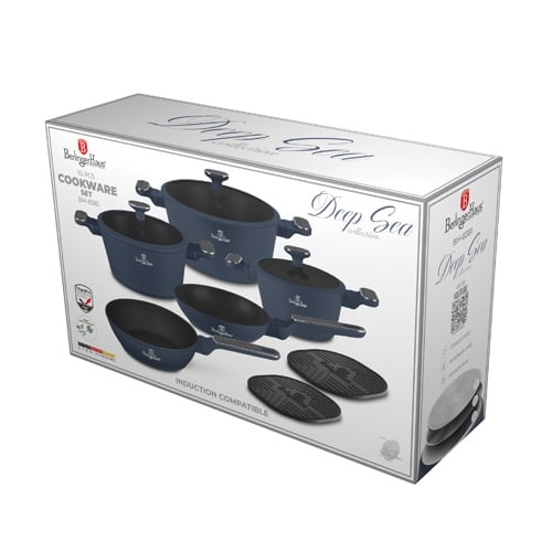 10 pcs cookware set Berlinger Haus BH8381 Deep Sea