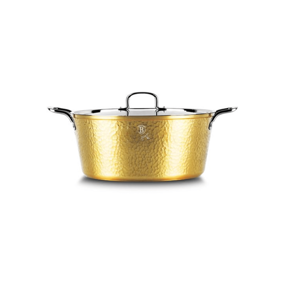 Casserole with lid,22 cm Berlinger Haus BH8010 Hammered Gold