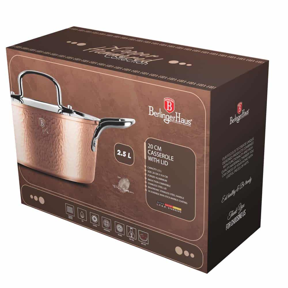 Casserole 20 cm Berlinger Haus BH8003 Hammered Copper