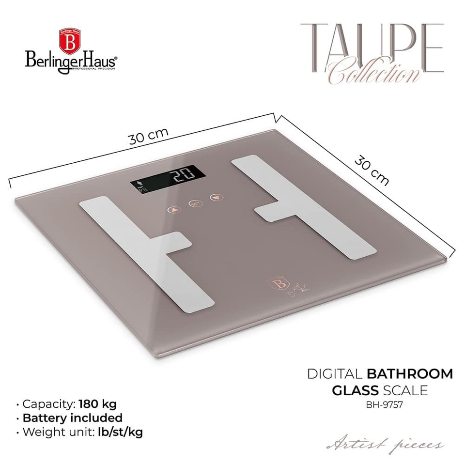 Digital bathroom scale Berlinger Haus BH9757 Taupe