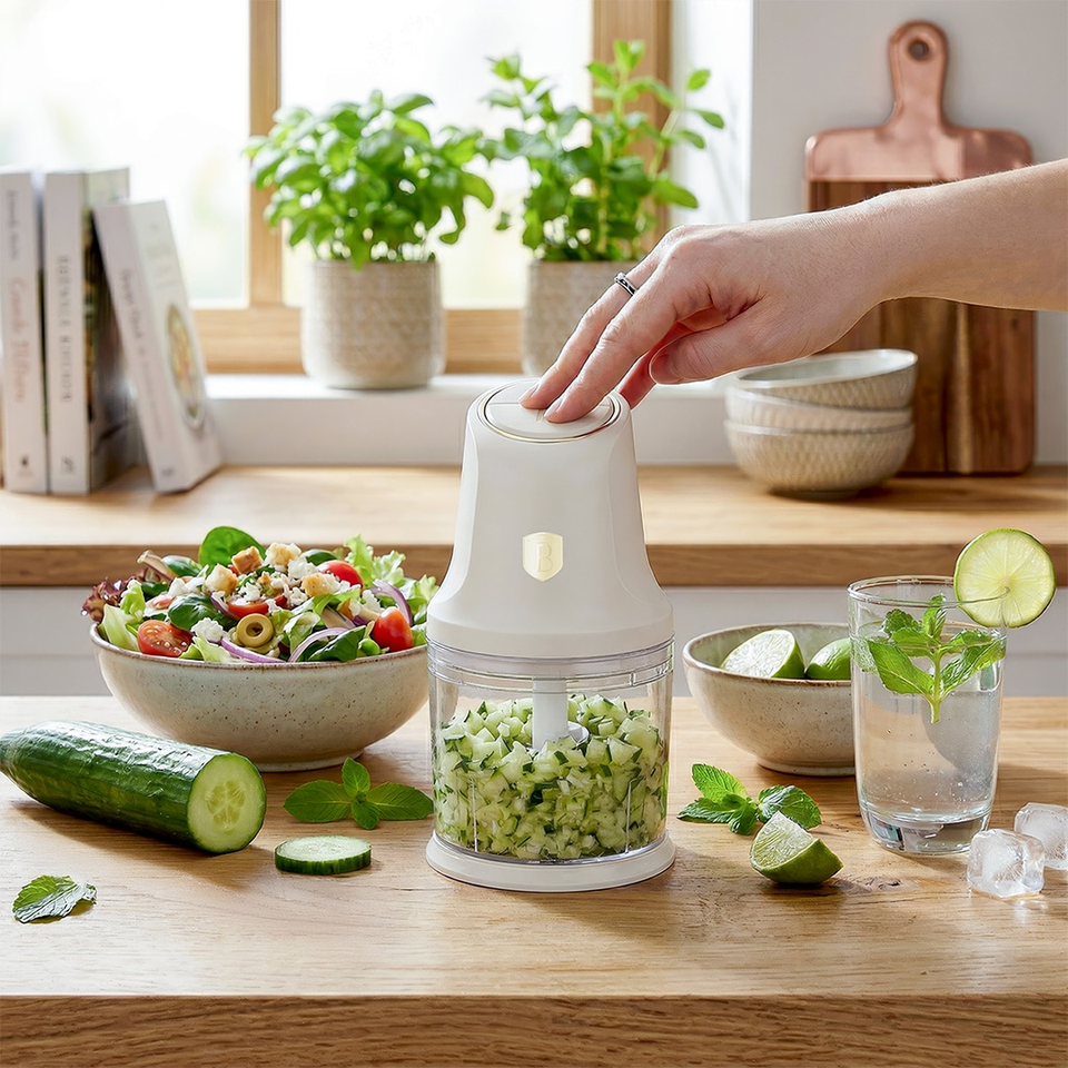 2-in-1 Food Chopper 300W 1L Cream – Berlinger Haus BH9887