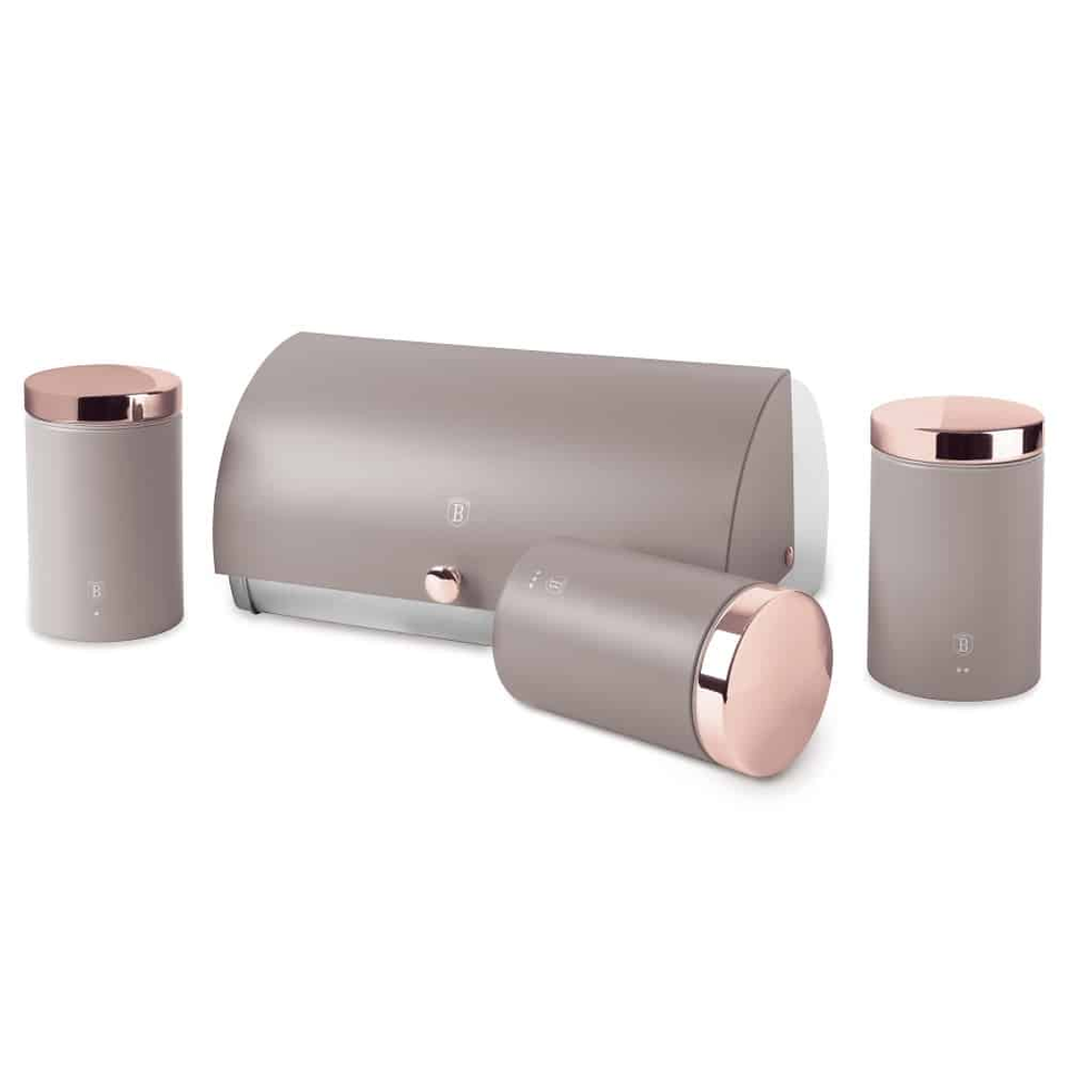 Bread box with 3pcs canister set Berlinger Haus BH6834 Taupe