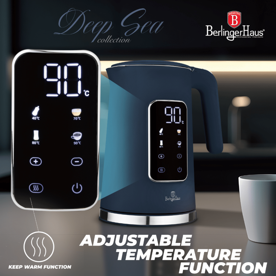 Digital electric kettle Berlinger Haus BH9767 Deep Sea