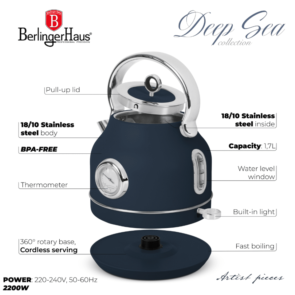 Electric kettle with thermometer Berlinger Haus BH9764