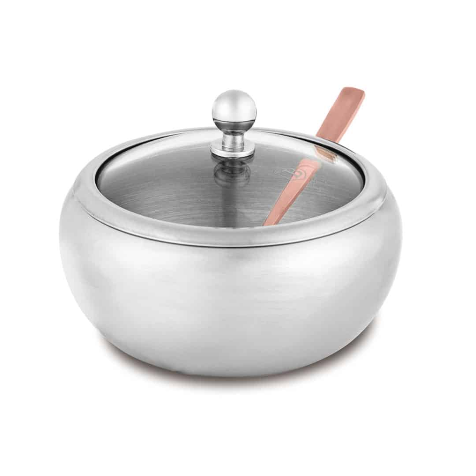 Round Sugar Bowl with Glass Lid & Spoon – Berlinger Haus BH8947