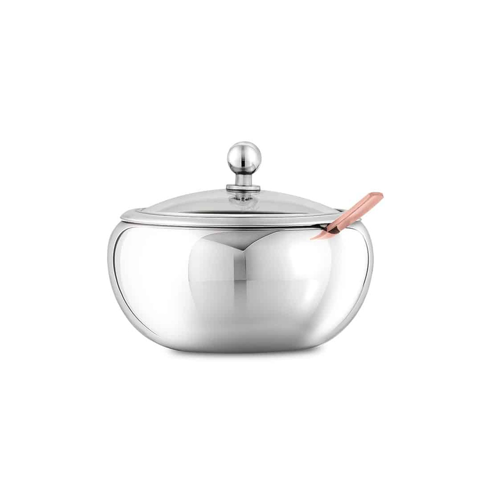 Round Sugar Bowl with Glass Lid & Spoon – Berlinger Haus BH8947