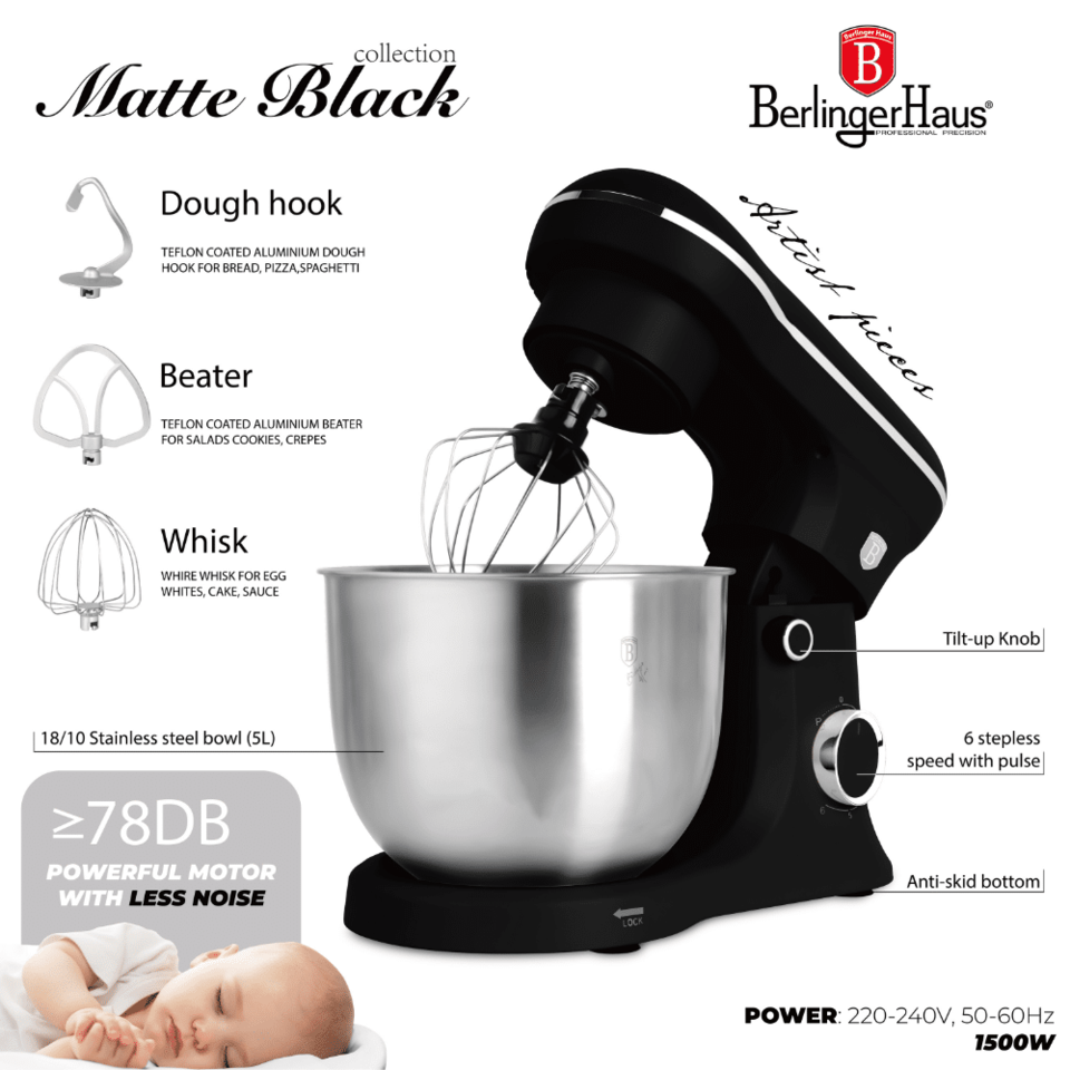 Planetary mixer Berlinger Haus BH9773 Matte Black