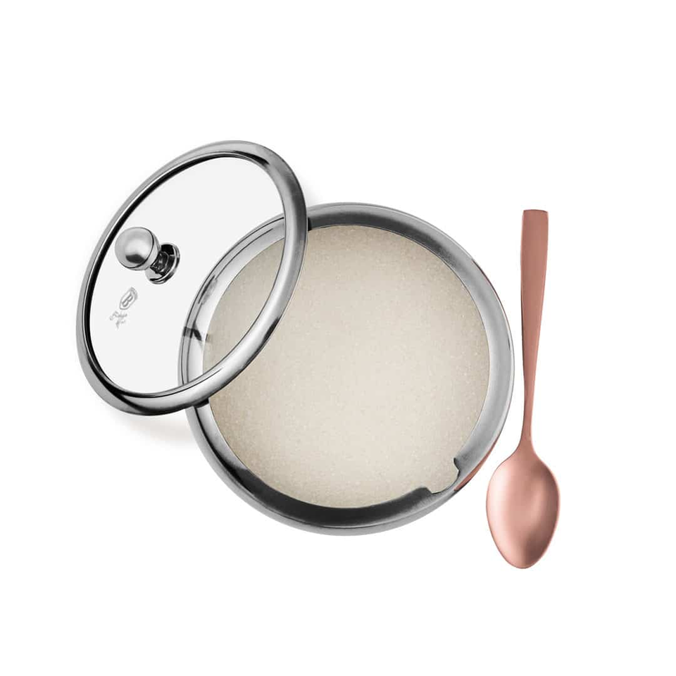 Round Sugar Bowl with Glass Lid & Spoon – Berlinger Haus BH8947