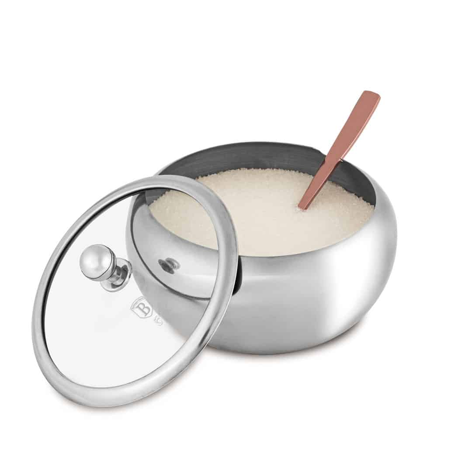 Round Sugar Bowl with Glass Lid & Spoon – Berlinger Haus BH8947